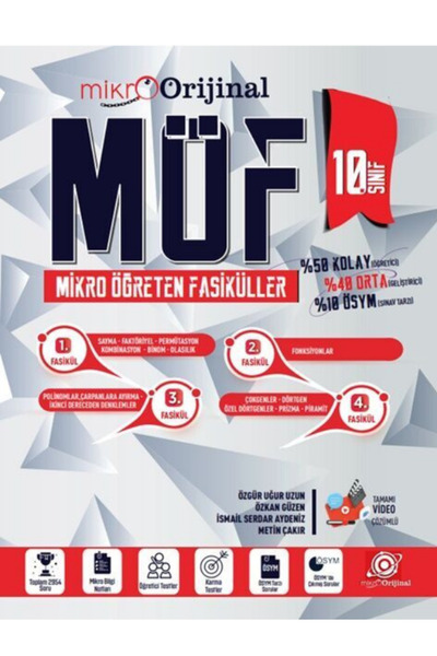 Genel Markalar 2026 Orijinal Mikro 10. Sınıf Matematik MÖF Mikro Öğreten Fasi...