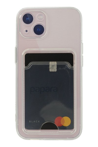 Miscase حافظة بطاقات شفافة متوافقة مع هاتف Iphone 13 مع حماية للكاميرا