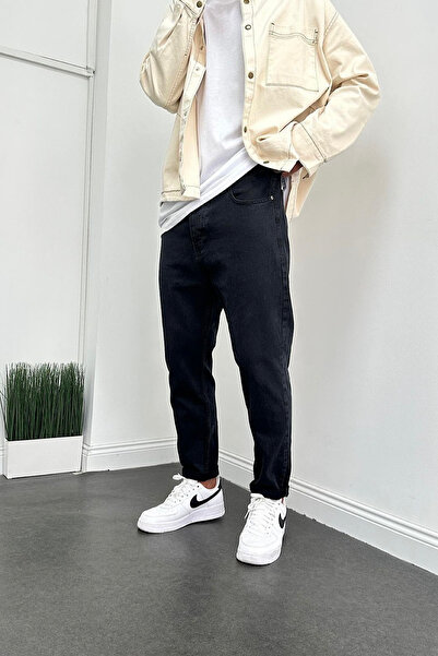 NO61 MAN Boyfriend Siyah Eskitme Taşlamalı Kot Pantolon