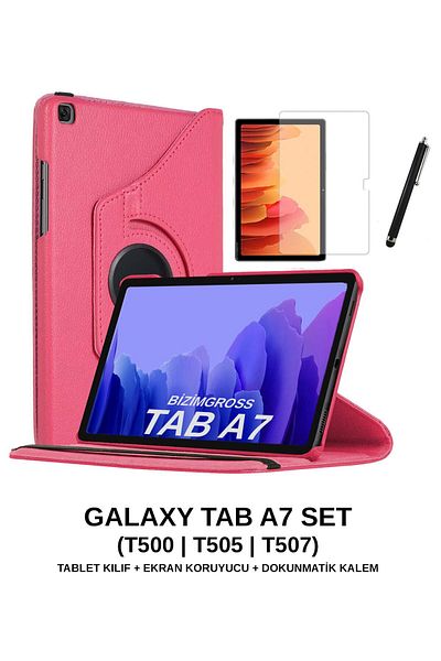 GoGoPlus حافظة كمبيوتر لوحي قابلة للدوران متوافقة مع Galaxy Tab A7 Sm T500 T505 T507 + واقي شاشة + قلم 10.4