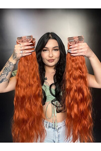 Suzan Peruk 8-компонентни афро къдрици с клипс - мед