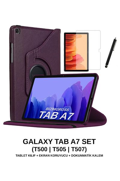 GoGoPlus Galaxy Tab A7 Sm T500 T505 T507 Compatible Rotatable Tablet Case + Screen Protector + Pen 10.4