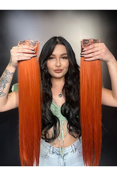 Suzan Peruk 8 τεμάχια ίσια κουμπωτά κλιπ - Χάλκινα