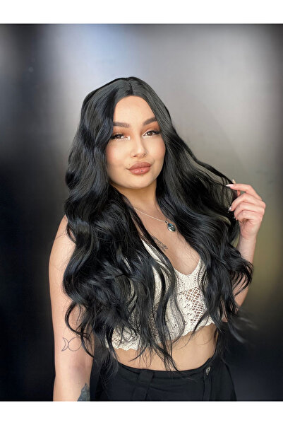 Suzan Peruk Uzun Su Dalgası Peruk - Siyah
