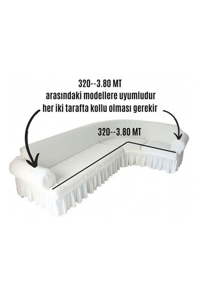 HEYTGAH Jakarlı köşe koltuk kılıfı_Oslamlı Desen Lastikli Ve Etekli L Köşe Koltuk Örtüsü L Koltuk Kılıfı GRI