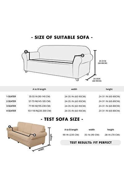 uzhanem Likrali koltuk örtüsü, yıkanabilir lastikli esnek kare desen üç kişilik koltuk kılıfı