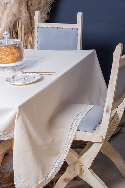 vivamaison Linen Lace Tablecloth