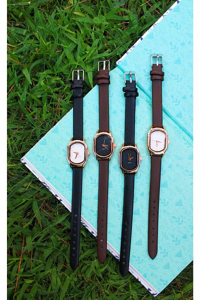 Ricardo Minimal White Dial Black Leather Cord Women's Wristwatch