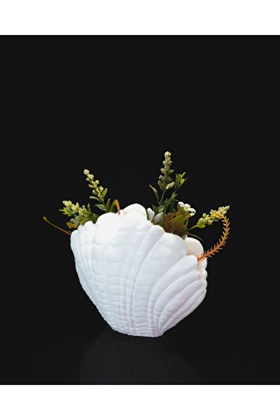 Genel Markalar İstiridye Vazo, Dekoratif Vazo, Dekoratif Biblo Midye Vazo Deniz Kabuğu