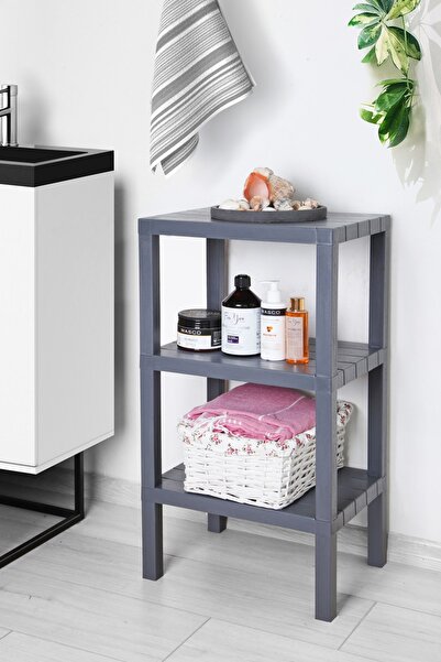 LoreLife Bath 3 Katlı Düzenleyici Plastik Raf Ünitesi Banyo Rafı Kozmetik Raf...