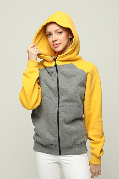 Owut Collection Πλεκτό φούτερ με κουκούλα χοντρό φλις εσωτερικά