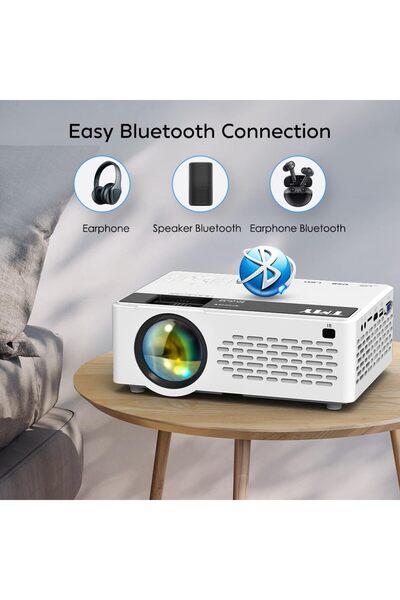 TMY Mini - Yükseltilmiş 9500 Lümen Bluetooth Projektör - 100 Inc