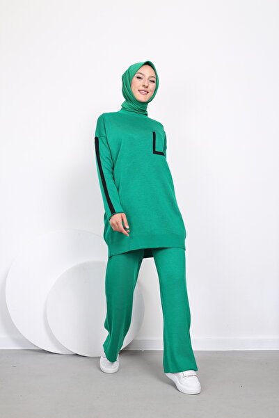 Kirazgym Σετ πλεκτό με μοτίβο τσέπης