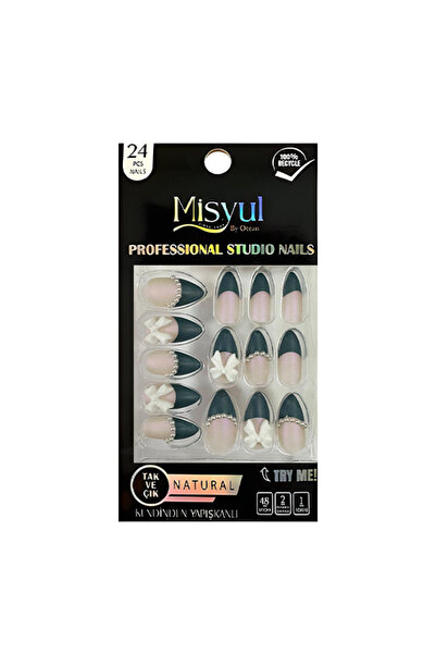 Misyul Takma Tırnak Tak Ve Çık, Sticker Yapıştırıcı, Portakal Çubuğu, Törpü Set