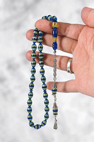 izmirpazarı Mărgele de rugăciune de chihlimbar cu pulbere model Vernier