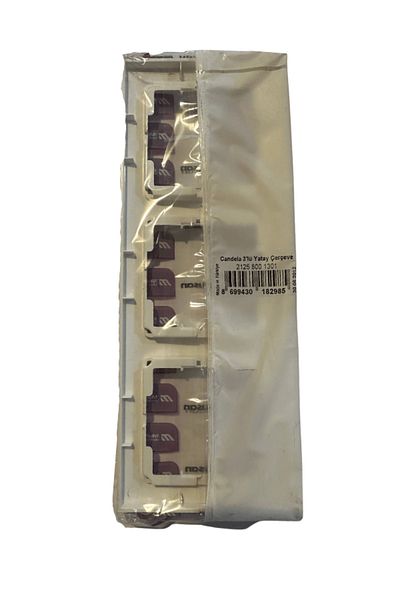 Mutlusan Candela Triple Frame Horizontal White21258001301 (2 Pieces)