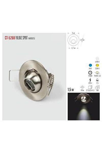 Cata Ct-5268 Hareketli Spot Lamba 1,5 Watt Yıldız Spot =(amber Renk Çeşidi)=