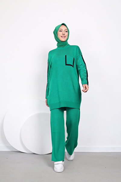 Kirazgym Σετ πλεκτό με μοτίβο τσέπης