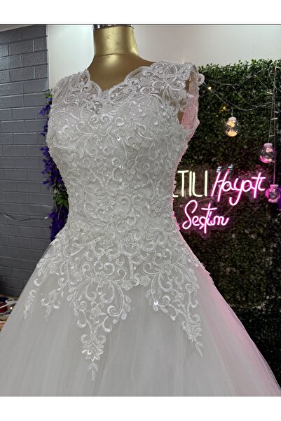 Kayra Modaevi Dantelli A-Kesim Gelinlik