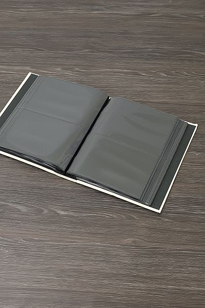 GünTech 13x18 200 Lux Κρέμα άλμπουμ φωτογραφιών με μοτίβο βαμβακιού με παράθυρο