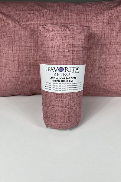 Lafavorita ملاءة مرنة بمقاس مزدوج وكينج + 2 كيس وسادة