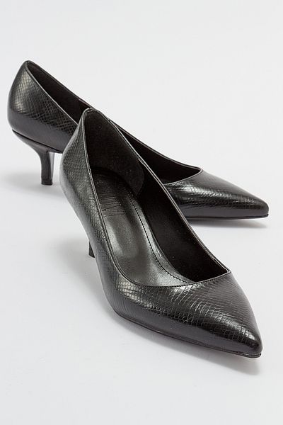 LuviShoes حذاء بكعب نسائي منقوش باللون الأسود من ASPER
