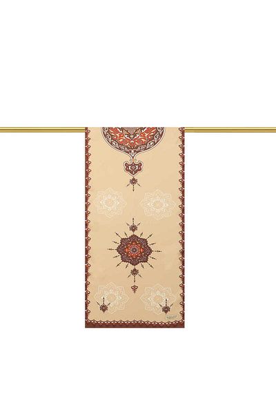 Bursa İpek Beige Brown Navel Narrow Silk Scarf
