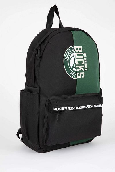 DeFacto Men's NBA Milwaukee Bucks Water Repellent Fabric Backpack