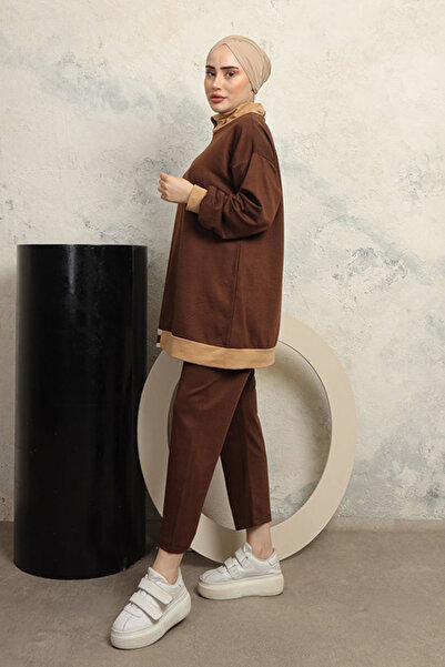 benguen 3402 Kétszálas hidzsáb öltöny, barna