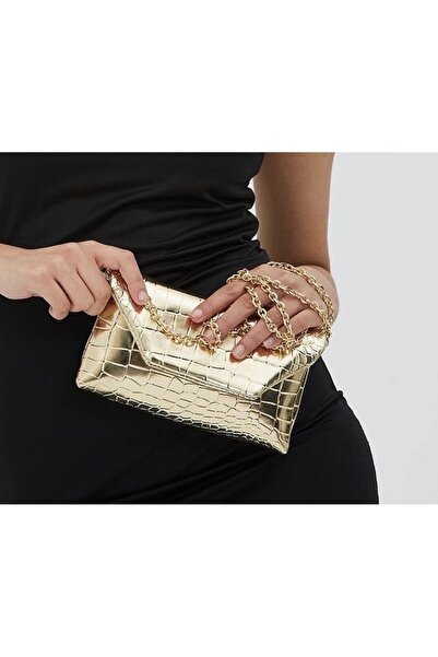 Grandcollection Γυναικεία ασημένια χρυσή αλυσίδα μίνι κομψή τσάντα χειρός και...