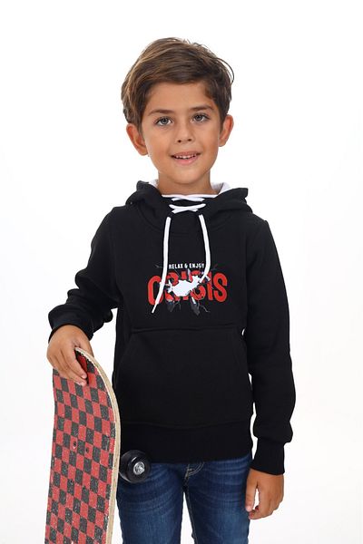 TURKUAZ KIDS Pulover pentru copii cu 3 fire, îmbrăcăminte pentru copii din bumbac, pulover cu sardon