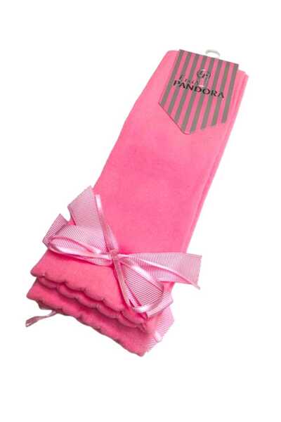 LUCYK&KİDS Çocuk Dizaltı Fiyonklu Pamuk Çorap 5-6-7-8- 9-10-11-12 Yaş