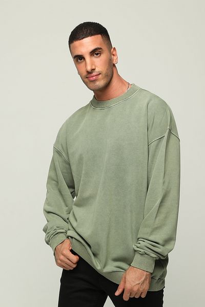 Owut Collection Ανδρικό φούτερ Premium Oversize/Wide Cut με κεντημένο χοντρό βαμβακερό κείμενο