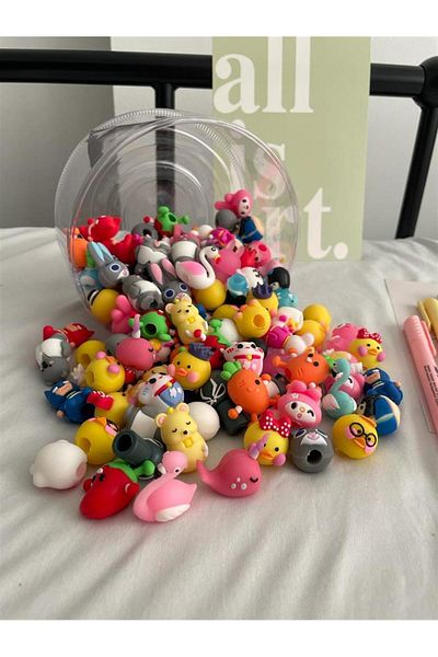 Planet Butik Silicone Kawaii Figured Pen Heads 10pcs