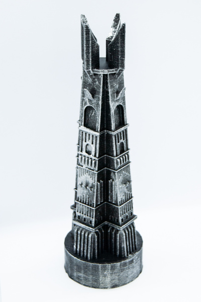UĞUR MOBİLYA ISENGARD KULESİ YÜZÜKLERİN EFENDİSİ TOWER 10 CM GÜMÜŞ ESKİTME
