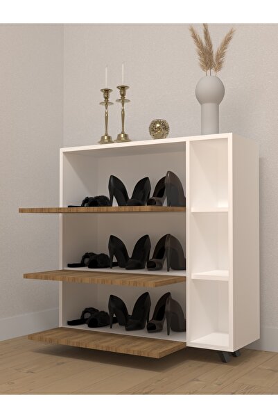 ESYAH 3 Kapaklı Raflı Çok Amaçlı Ayakkabılık