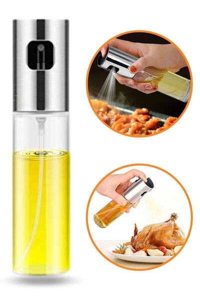 Buffer ® 100ml Kapasiteli Şeffaf Spreyli Yağdanlık Sosluk Yağ Püskürtücü Yağ Şişesi
