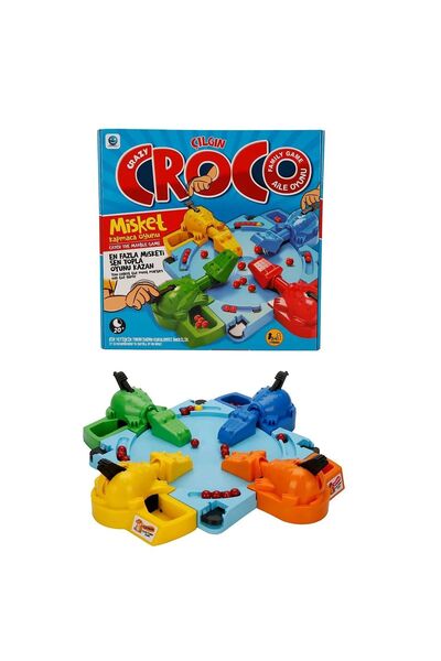 cagdaskids Çılgın Croco Top Misket Kapmaca Oyunu 4 lü