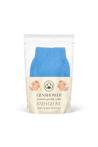 Genshower CC-1612 Cotton Çocuk Duş Eldiveni Mavi