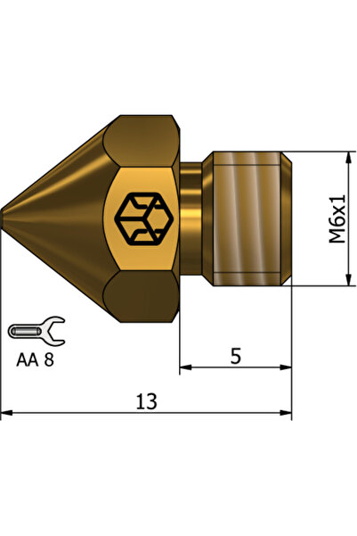 CSATech CR-10 0.4mm 2 Adet 3B Yazıcı Nozzle 3d Printer