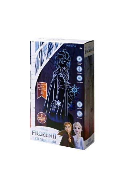 Volkano Gece Lambası Disney Frozen Karlar Ülkesi Elsa USBli Dokunmatik 7 Renk Ledli Lisanslı DY-1018-FR