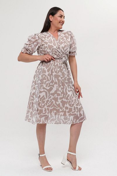 XXL BUTİK Rochie din șifon cu două piept pentru femei de mărime mare Nm8063