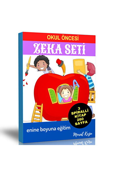 Enine Boyuna Eğitim مجموعة الذكاء لمرحلة ما قبل المدرسة (3 كتب حلزونية) - الت...