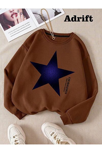 Adrift Star Y2k Harajuka Style Streetwear Σχέδιο Harajuku/γοτθικό καφέ