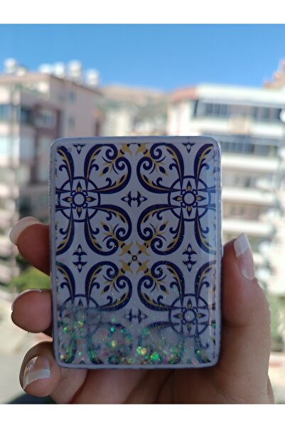 Efna Store Dikdörtgen Desenli Simli Sulu Taşınabilir Çanta Boyu ve Cep Aynası...