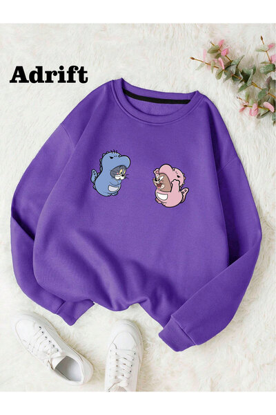 Adrift Drăguț Pisică Mouse Mole Streetwear Trend Design Harajuku/Gotic Violet