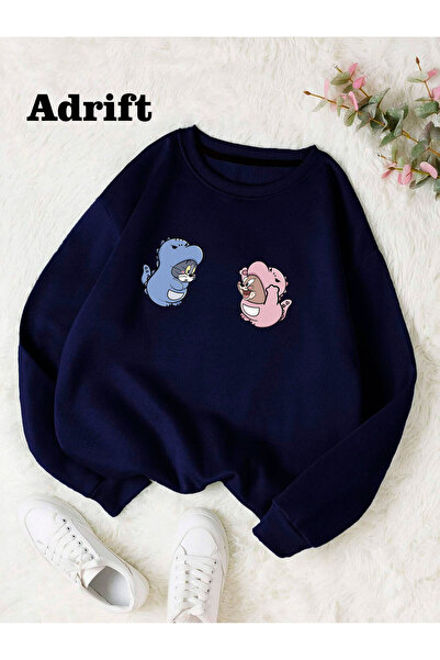 Adrift Χαριτωμένο ποντίκι γάτας Mole Street Trend Design Harajuku/Gothic Navy...