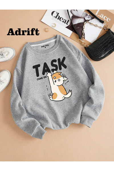 Adrift Задача Come On Y2K Хараджуку стил уличен тренд дизайн Хараджуку/Готик сив