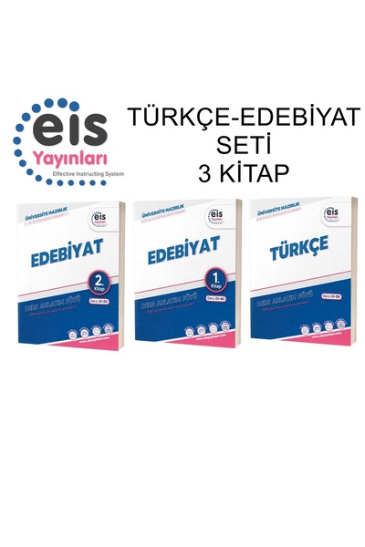 eis Yayınları Eis YKS DAF Türkçe-Edebiyat 1-2 Set (3 Kitap) Yeni Mavi Seri De...