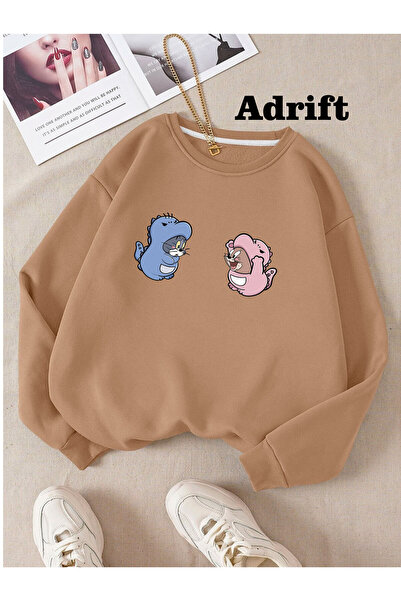 Adrift Drăguț Pisică Mouse Mole Street Trend Design Harajuku/Gotic Bej